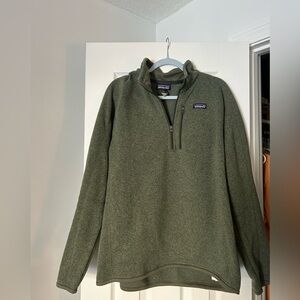 Patagonia Men's Olive Zip-Up Sweater